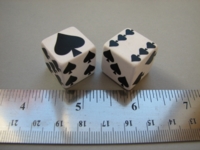 Dice : d6 0p75inch spades