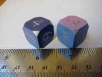 Dice : d6 0p75inch wood blues handmade etsy