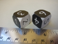 Dice : d6 0p75inch wood bw handmade etsy