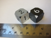 Dice : d6 0p75inch wood grays handmade etsy