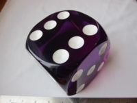 Dice : d6 100mm translucent purple