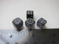 Dice : d6 10mm ebonite Maxim