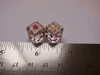 Dice : d6 11mm white quartz