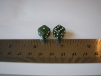 Dice : d6 12mm jade