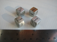 Dice : d6 12mm pewter get lucky