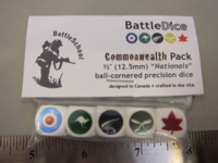 Dice : d6 12p5mm battledice Commonwealth