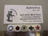 Dice : d6 12p5mm battledice EastWest