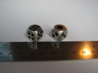 Dice : d6 14mm brushed steel