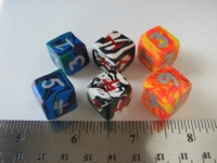 Dice : d6 14mm etsy fimo