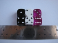 Dice : d6 14mm precision bg rings