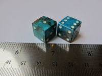 Dice : d6 14mm turquoise