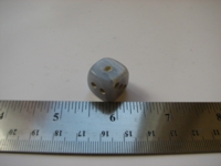 Dice : d6 15mm blue chalcedony