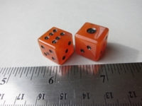 Dice : d6 15mm carnelian