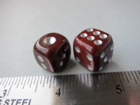 Dice : d6 15mm red jasper