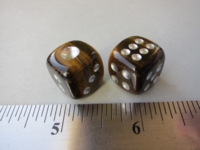 Dice : d6 15mm tiger eye