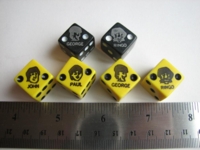 Dice : d6 16mm Beatles