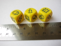 Dice : d6 16mm Blood Bowl yellow