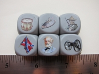 Dice : d6 16mm CC Civil War Confederate