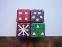 Dice : d6 16mm CHX arrows chaos speckled