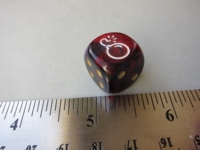 Dice : d6 16mm CHX bomb red purple