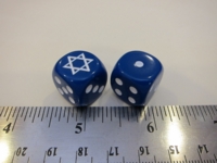 Dice : d6 16mm CatMonkey StarDavid