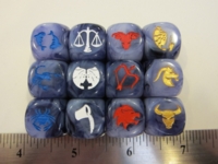 Dice : d6 16mm CatMonkey zodiac