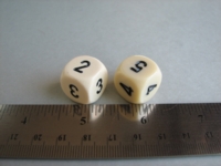 Dice : d6 16mm Chessex averaging