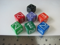 Dice : d6 16mm Chessex even odd