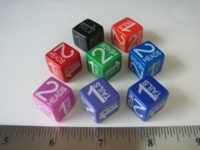 Dice : d6 16mm Chessex heads tails