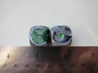 Dice : d6 16mm Cthulhu black green