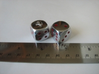 Dice : d6 16mm Ferrari metal