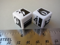 Dice : d6 16mm GSt deco white black