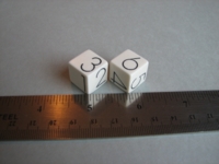 Dice : d6 16mm Georg Jensen white