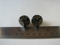 Dice : d6 16mm Impact black yellow