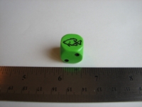 Dice : d6 16mm Koplow fish green