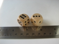 Dice : d6 16mm Koplow wood