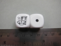 Dice : d6 16mm Lard pie pint