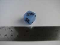 Dice : d6 16mm Monopoly blue