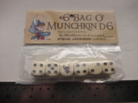 Dice : d6 16mm Munchkin ivory