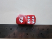 Dice : d6 16mm Munchkin pink marble