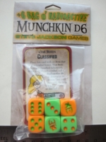 Dice : d6 16mm Munchkin radioactive