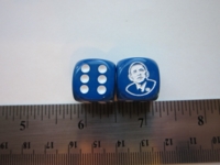 Dice : d6 16mm Obama opaque blue