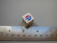 Dice : d6 16mm Pepsi white