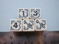 Dice : d6 16mm QW arkham horror ivory