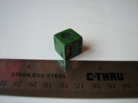 Dice : d6 16mm QW green tree