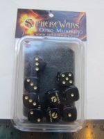 Dice : d6 16mm Sphere Wars black