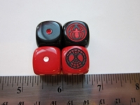 Dice : d6 16mm Spiderman