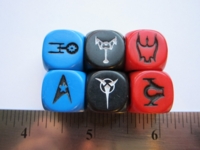 Dice : d6 16mm Star Trek