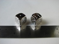 Dice : d6 16mm Swarovski chrome crystals