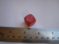 Dice : d6 16mm Switzerland CH red